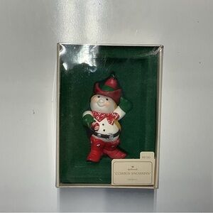 1983 Hallmark Cowboy Snowman Ornament